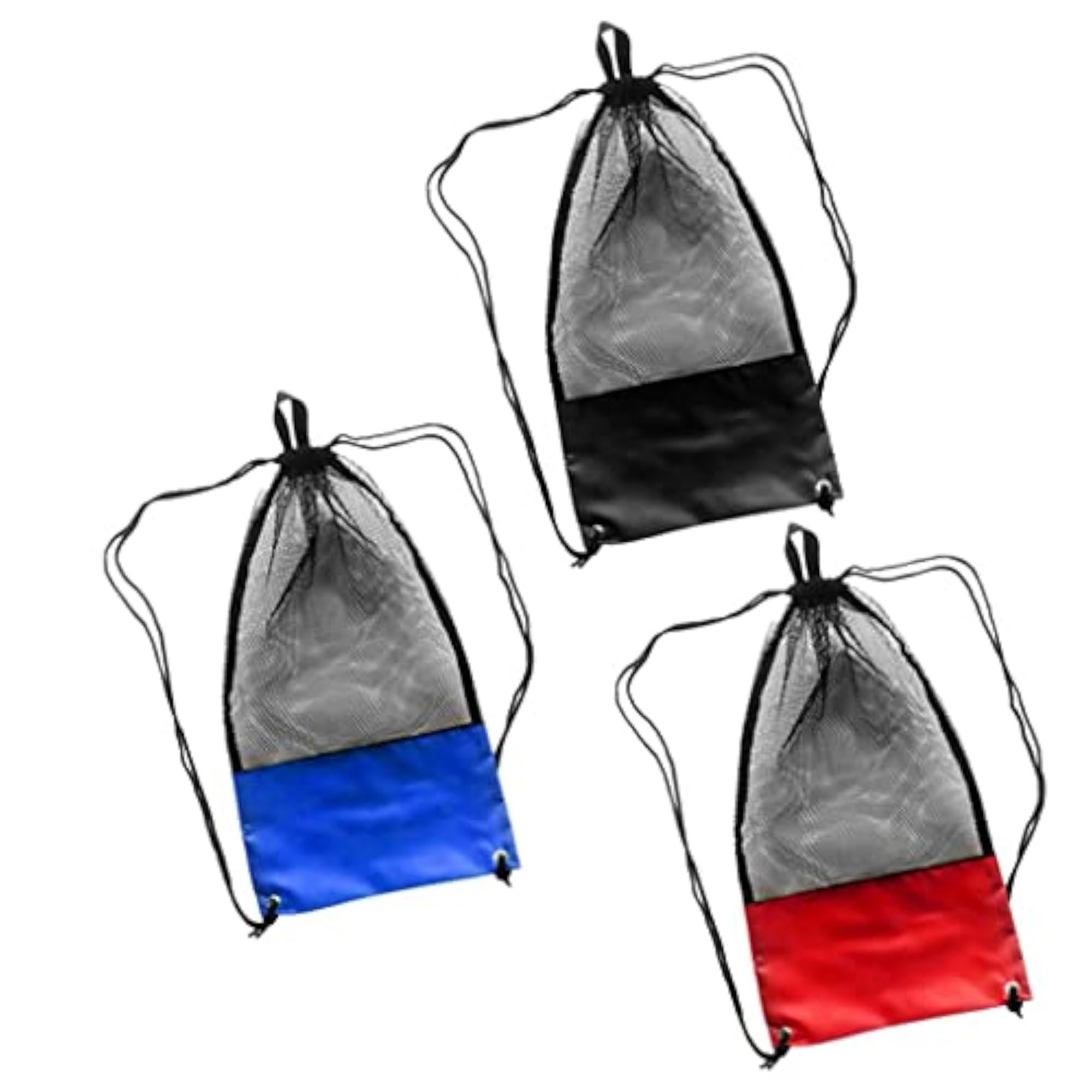 3pcs Scuba Diving Drawstring Mesh Stuff Sack Bag